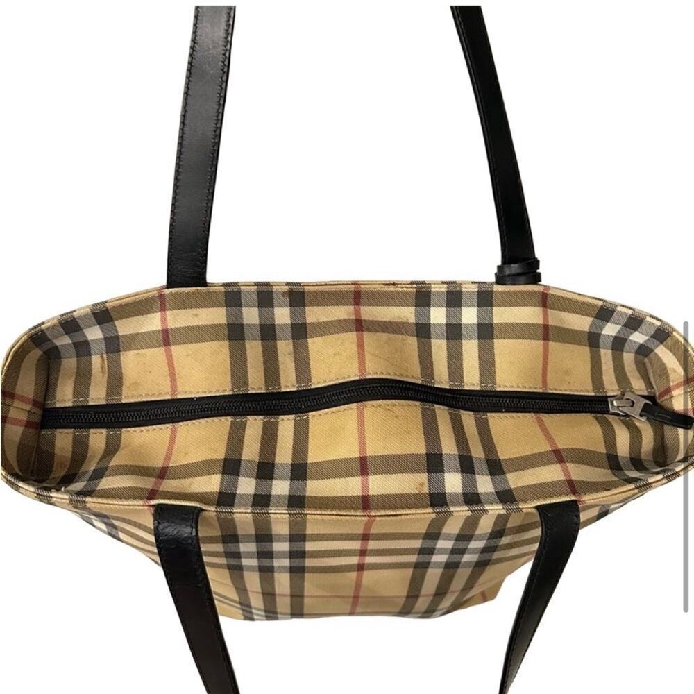 Burberry Vintage Shoulder Bag nova check pattern Double straps Zip closure - Picture 9 of 11